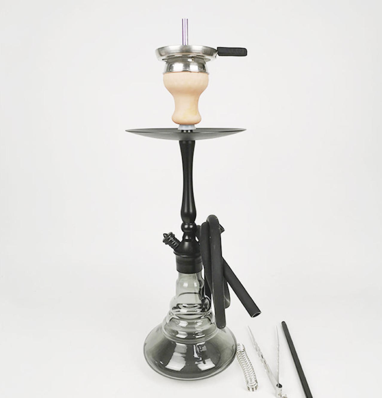 aluminum black hookah AL-BL06