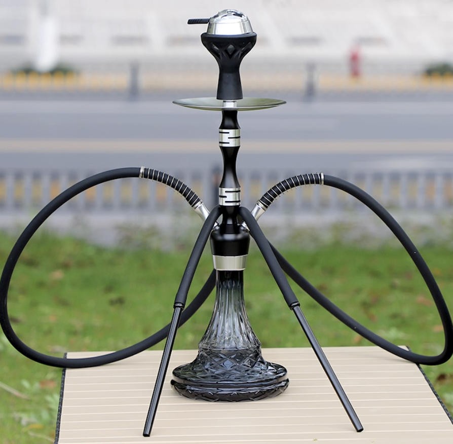 aluminum black hookah AL-BL07