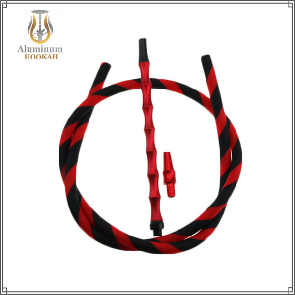 Fashion European Popular Water Tobacco Standard Hookah Accessories Aluminum Handle Silicone Hookah Hose