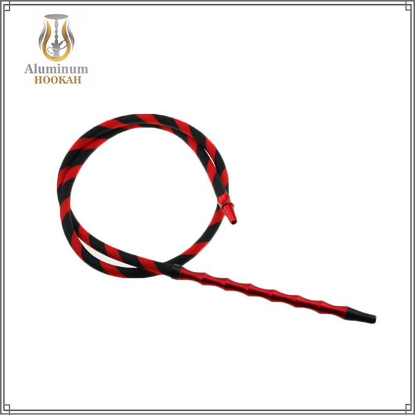 Fashion European Popular Water Tobacco Standard Hookah Accessories Aluminum Handle Silicone Hookah Hose