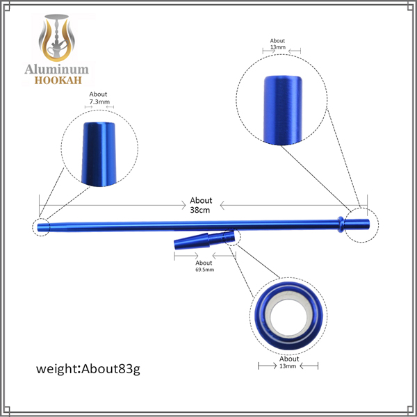 factory China shisha wholesale narguile accessories aluminum alloy hookah handle for silicone hose
