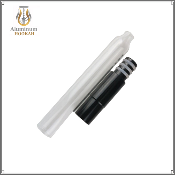 factory wholesale narguile accessories aluminum alloy hookah mouthpieces with glass shisha mouth tips
