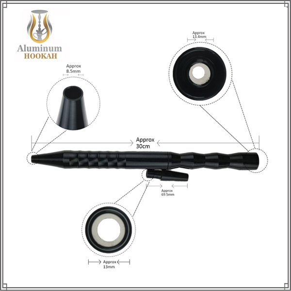 factory direct sales custom narguile accessories aluminum alloy hookah handle for shisha silicone hose