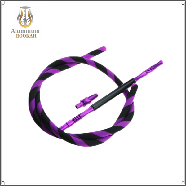 Custom aluminium handle shisha hose silicone hookah hose